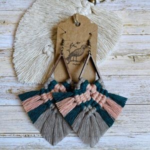 Handmade macrame earrings